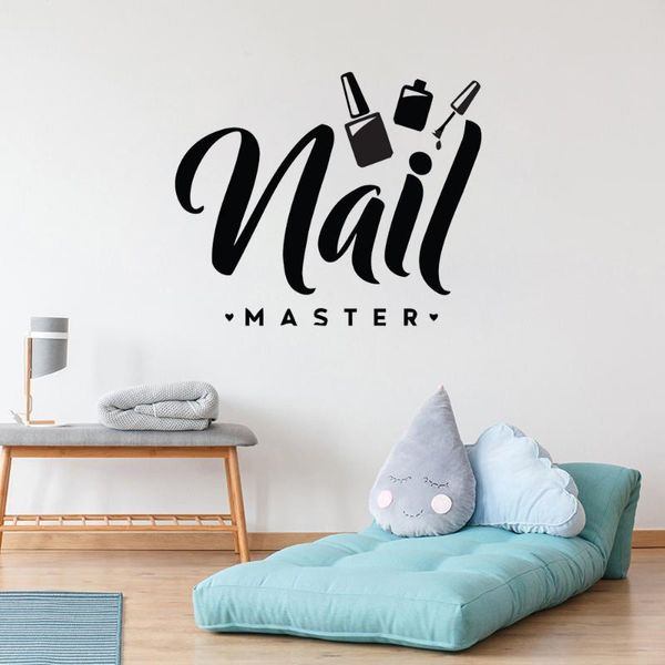 wall stickers nail salon quote art decals beauty shop room decorative master polish wallpaper removable